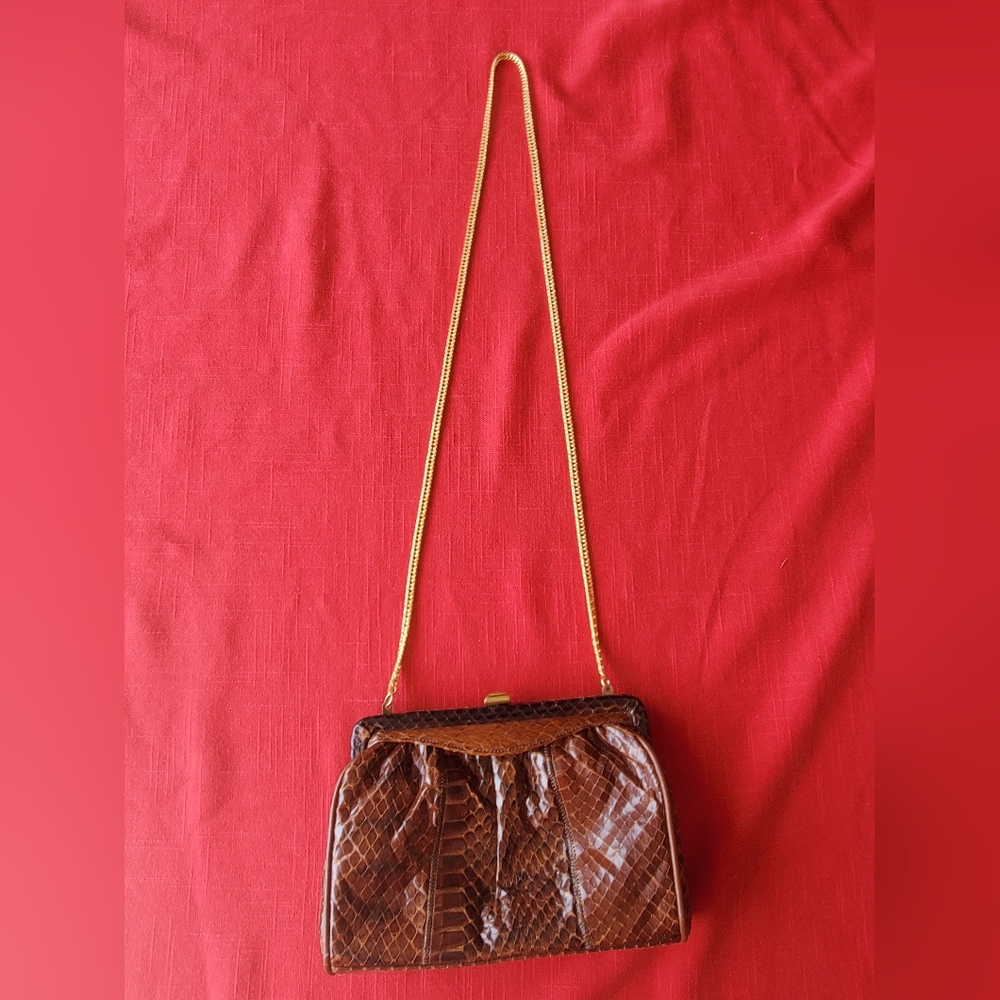 Palizzio vintage snakeskin purse or clutch